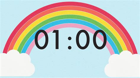 1 Minute Countdown Rainbow Timer 🌈 Youtube