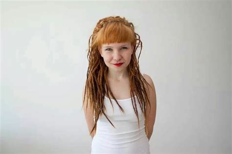 Red Dread Head With Fringe Red Dreads Long Hair Styles