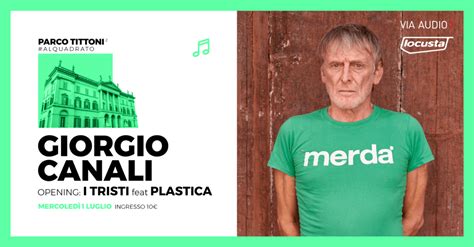 Giorgio Canali I Tristi Feat Plastica Villa Tittoni Desio