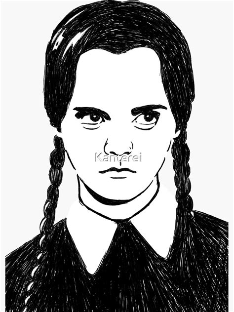 Wednesday Addams Sticker For Sale By Kanterei Redbubble