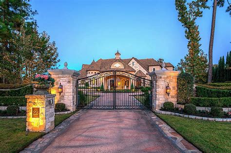 Stone And Stucco Golf Course Mansion In The Woodlands Tx Headed To