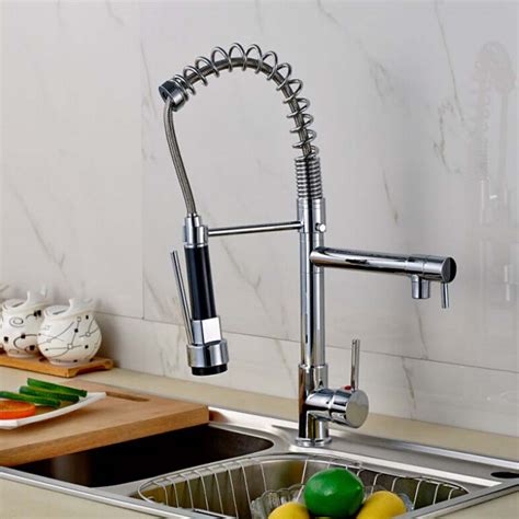 Besides looks, it also offers features that will help make your daily kitchen. Alger Chrome Finish Dual Spout Kitchen Sink Faucet with ...