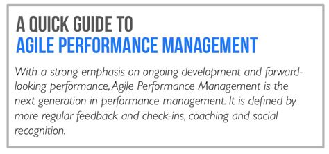 A Quick Guide To Agile Performance Management