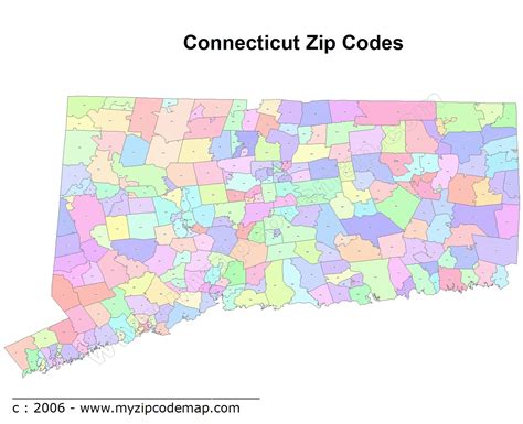 Connecticut Zip Code Map United States Map States District