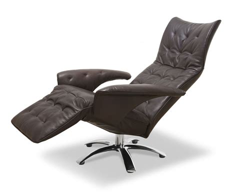 Contemporary Armchair Leather With Footstool Reclining Orea Jr