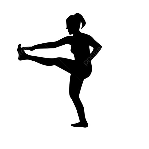 صورة ظلية امرأة تمارس صورة ظلية فتاة رياضية ممارسة صورة ظلية تمرين Png والمتجهات للتحميل مجانا