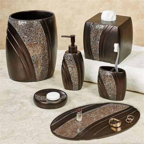 Grandeur Mosaic Bronze Bath Accessories In 2020 Walk In Shower