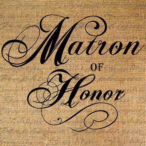 Matron Of Honor Text Word Marriage Bridal Wedding By Graphique 100