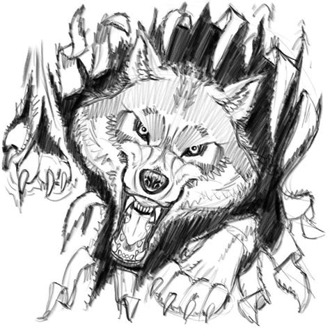 Resultado De Imagen Para Wolf Ripping Outta Skin Tattoo Drawings