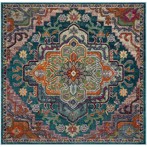 Maybe you would like to learn more about one of these? Safavieh Crystal Teal/Rose 7 ft. x 7 ft. Square Area Rug ...