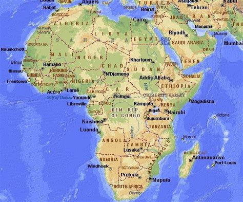 Harta Africi Vazuta Din Satelti Harta Fizica A Africii Oferte