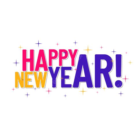 New Year Lettering Vector Art Png Happy New Year Lettering Happy New