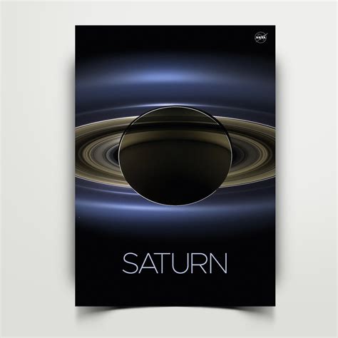 Nasa Our Planets Saturn Poster Version B Etsy