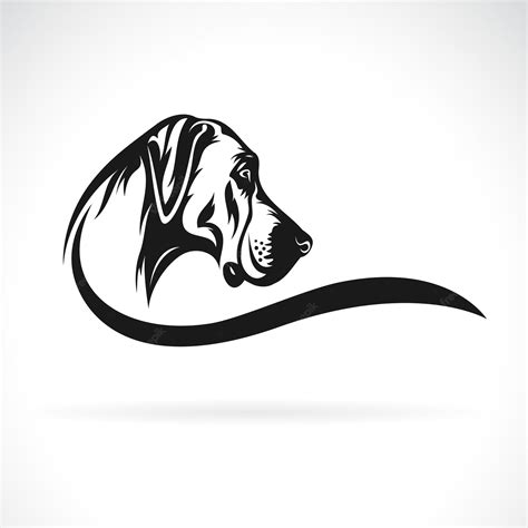 Premium Vector Vector Of A Great Dane Dog Breed Head Design On White