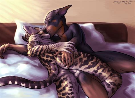 Rule 34 Anthro Ass Ass Grab Balls Bed Canine Closed Eyes