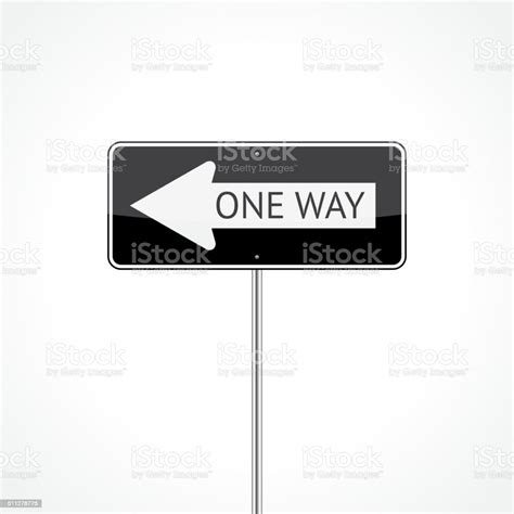 One Way Sign Stock Illustration Download Image Now Arrow Symbol