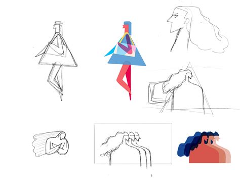 Character Design With Geometric Shapes On Sva Portfolios