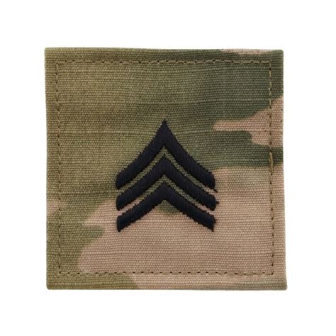 Army Embroidered Ocp With Hook Rank Insignia Sergeant Sgt Ira Green