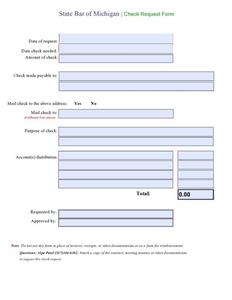 Free Printable Check Request Form