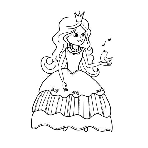 Ausmalbilder für Kinder - Prinzessin | Mama Labels