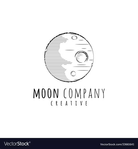 Creative Moon Logo Design Inspiration Royalty Free Vector