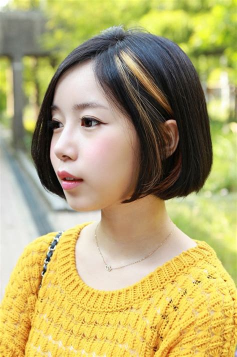 Asian Hairstyles Super Trendy Golden Highlight Bob Hairstyles Weekly
