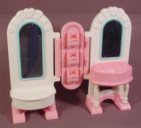 This versatile vanity is a perfect bedroom accent. Fisher Price Dream Dollhouse 1993 3 Piece Vanity Arched ...