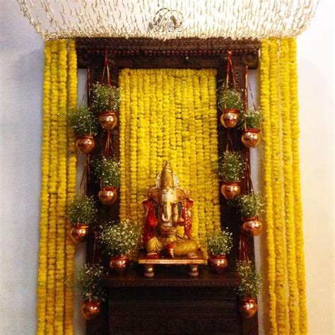 Diy Ganpati Decoration Ideas For Home Diwali Ganpati Pooja Ganesh - The