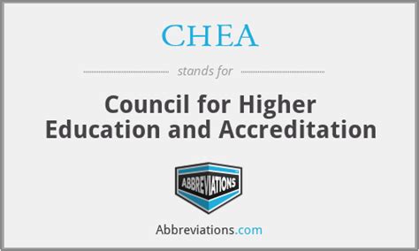 Chea Council For Higher Education And Accreditation