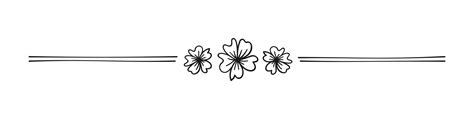 Cute Floral Page Divider Doodle Illustrations Simple Flower Border