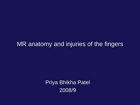 PDF MR Anatomy Of The Finger Joints Bonepit Com Anatomy And