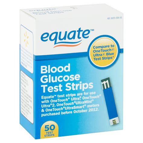 Equate Blood Glucose Test Strips 50 Count