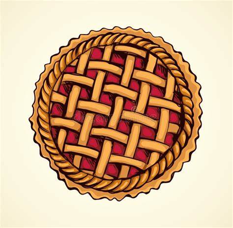 Pie Vector Drawing Stock Vector Illustration Of Cake 118320106