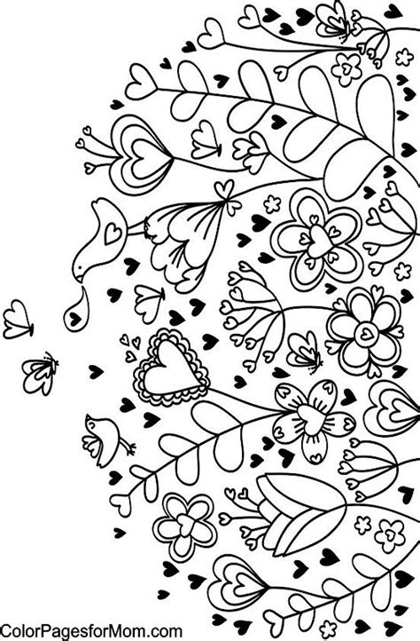 Hand drawn seamless pattern of ornamental hearts. Hearts Coloring Page | Embroidery - Drawings | Pinterest ...