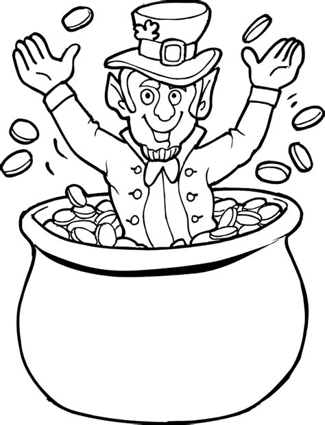 St patrick's day is a really fun and lighthearted holiday. Celebrities Bollywood: leprechaun pot of gold coloring pages
