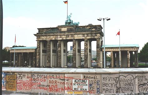 The Wall And Brandenburg Gate From The West Berlin Side West Berlin