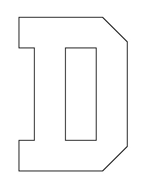 Letter D Pattern Use The Printable Outline For Crafts Creating