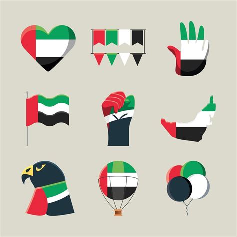 Uae Flags Icons 4799713 Vector Art At Vecteezy
