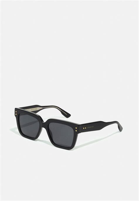 gucci rivets square acetate sunglasses unisex zonnebril black grey zwart zalando be