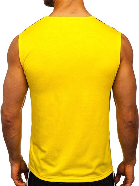 Camiseta De Manga Corta Con Impresión Amarilla Para Hombre Bolf Ks2075