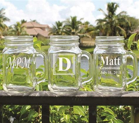 Mason Jar Bridesmaid Glass Mason Jar For Bridal Party Etsy Ts