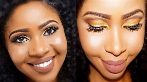 Gold And Brown Eye And Nude Brown Lip Makeup Tutorial Everyday Look