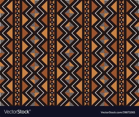 African Print Fabric Seamless Tribal Pattern Vector Image