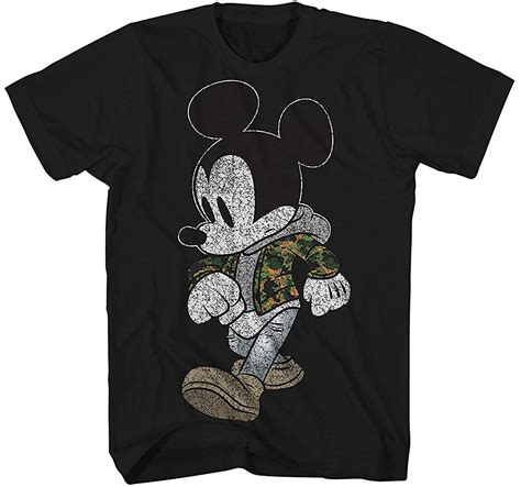 Disney Disney Mickey Mouse Camo Hyped Disneyland Adult Mens Graphic T
