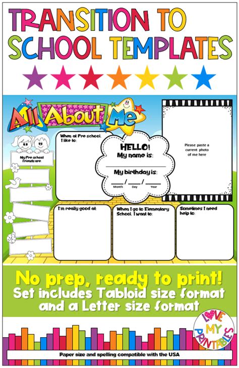 Elementary student writing development : Transition to Elementary School Template | Kids Edition ...