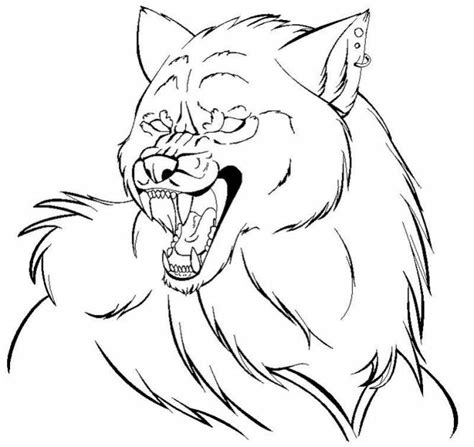 dessin à imprimer Dessin Loup Garou Imprimer