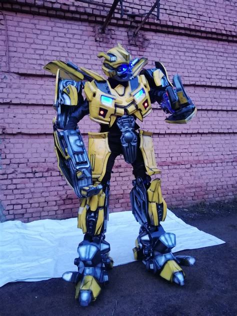 Transformer Bumblebee Costume Cosplay From Plastic Feet Tall Etsy