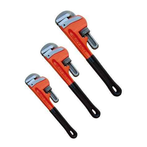 3pc Heavy Duty Adjustable Plumbing Stilsons Monkey Wrench Shifting Pipe