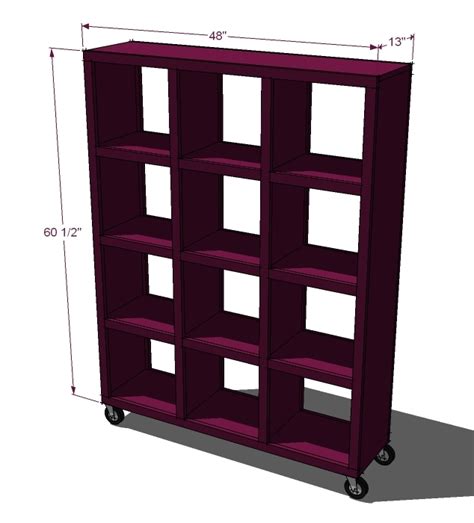 Maybe you would like to learn more about one of these? Ana White | Rolling Room Divider Cubbies - DIY Projects