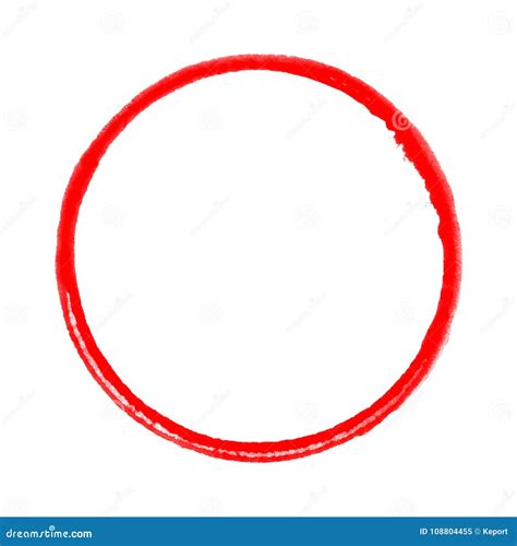 Painted Red Circle Stock Image Image Of Element Paintbrush 108804455